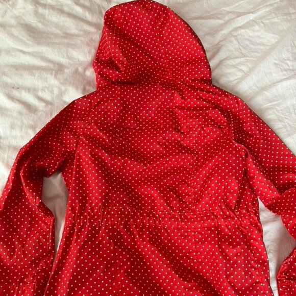 Red polka dot raincoat, size M - Picture 2 of 4